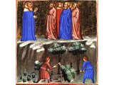 Joel prophesied when Israel had just been struck by two plagues - locusts and drought - from a 14th century illuminated Bible